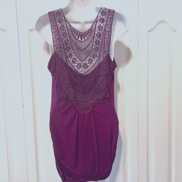 Bluheaven-Women's Med. Ruching Sides Pull On Embroidered Back/Cowl Neck-Cut out - Picture 11 of 15